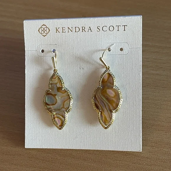 NWT Kendra Scott Abbie Drop Abalone Earrings - Picture 5 of 6